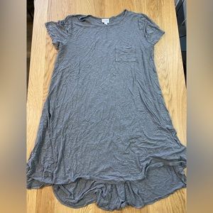 LuLaRoe High/Low Casual Grey Dress size large